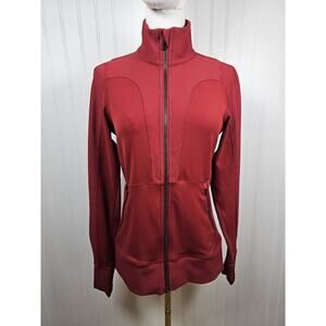 Lululemon Movement to Movement Jacket Dark Red Women's Size 8 EUC Yoga